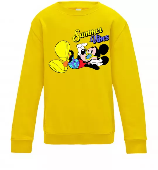 Дитячий світшот Summer vibes Mickey Сонячно жовтий фото