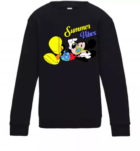Дитячий світшот Summer vibes Mickey Чорний фото