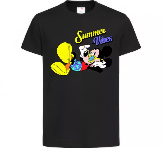 Детская футболка Summer vibes Mickey Черный фото