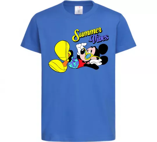 Детская футболка Summer vibes Mickey Ярко-синий фото