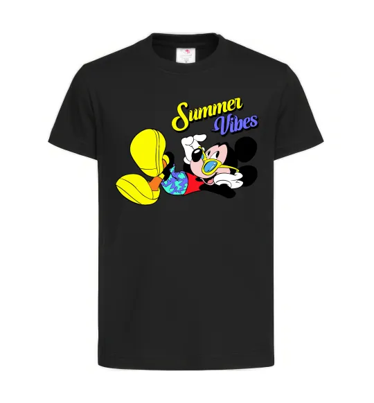 Детская футболка Summer vibes Mickey Черный фото