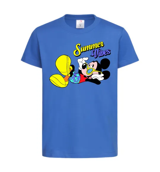 Детская футболка Summer vibes Mickey Ярко-синий фото
