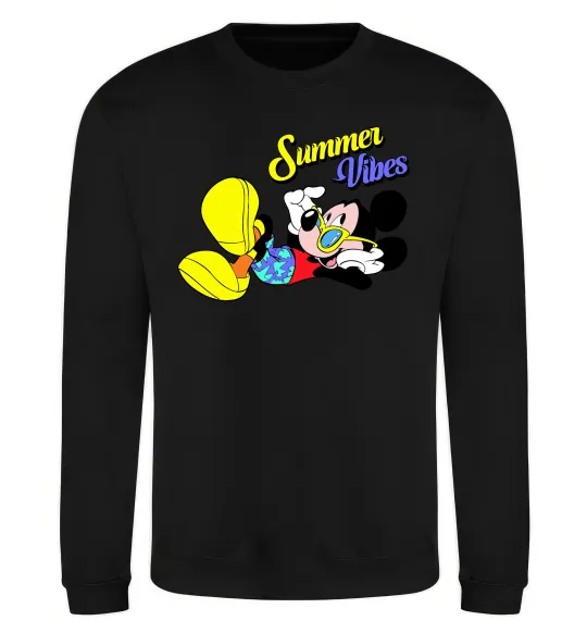 Свитшот Summer vibes Mickey Черный фото