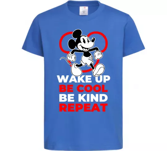 Детская футболка Be cool be kind Ярко-синий фото