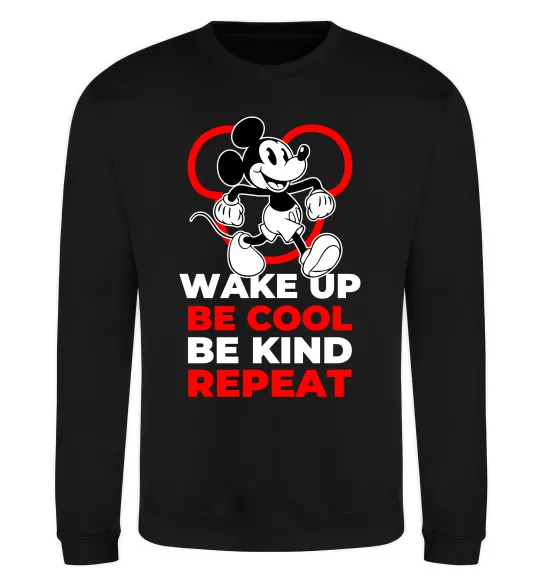 Світшот Be cool be kind Чорний фото