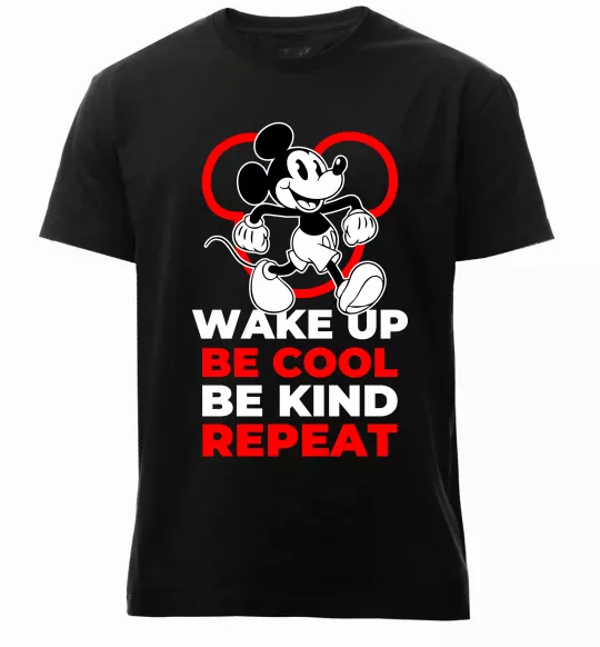 Мужская премиум футболка Be cool be kind Черный фото