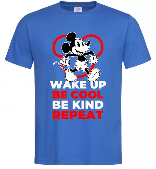 Чоловіча футболка Be cool be kind Яскраво-синій фото