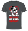Чоловіча футболка Be cool be kind Графіт фото