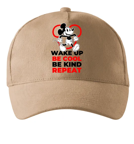 Кепка Be cool be kind Песочный фото