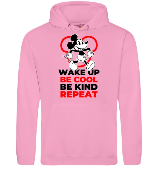 Мужская толстовка (худи) Be cool be kind Розовый фото