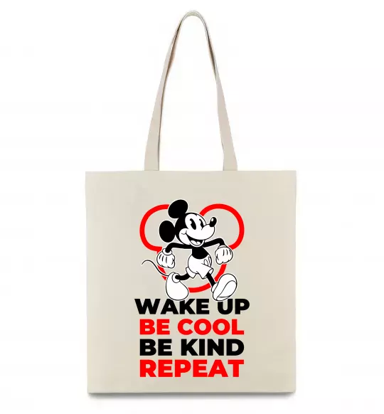 Эко-сумка Be cool be kind Бежевый фото