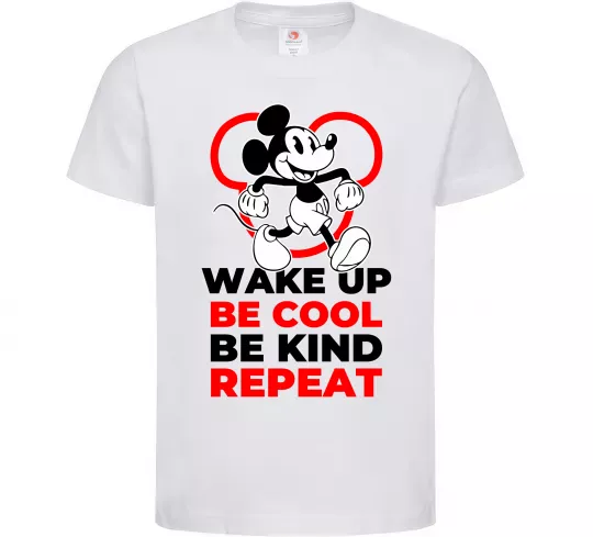 Детская футболка Be cool be kind Белый фото