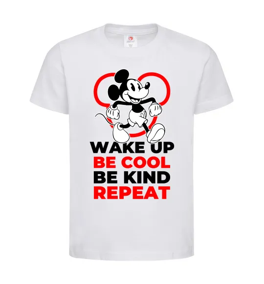 Дитяча футболка Be cool be kind Білий фото