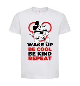 Дитяча футболка Be cool be kind Білий фото