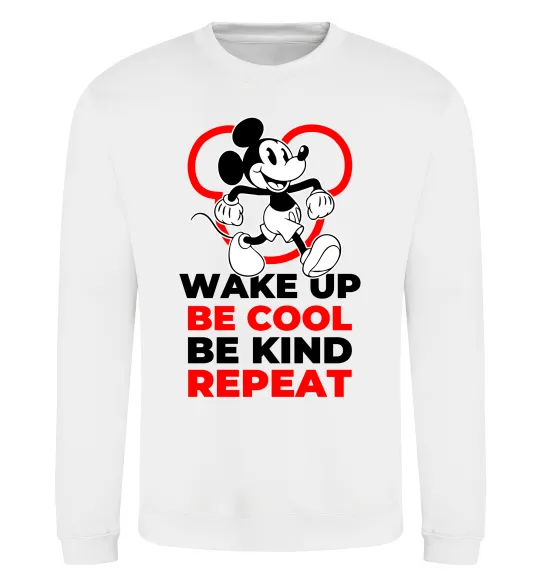Світшот Be cool be kind Білий фото