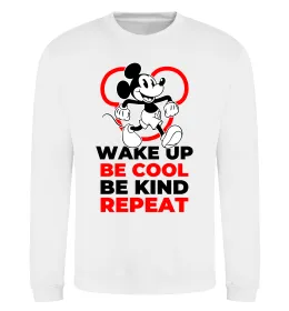 Свитшот Be cool be kind Белый фото