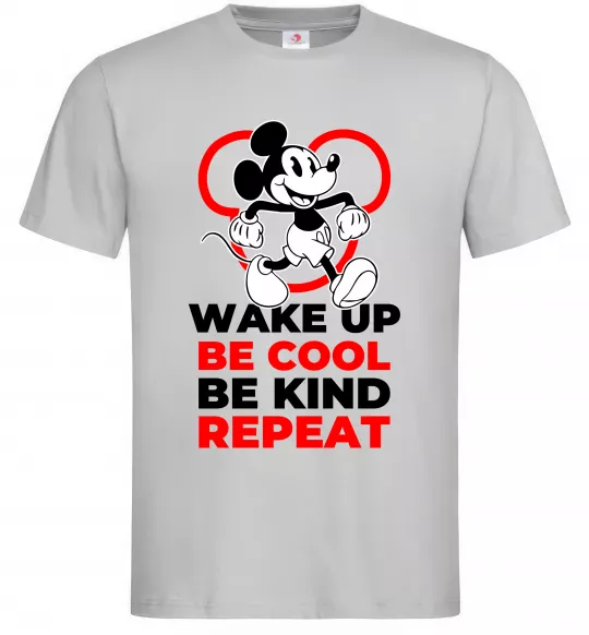 Чоловіча футболка Be cool be kind Сірий фото