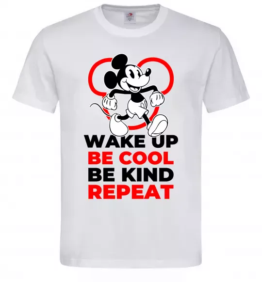 Чоловіча футболка Be cool be kind Білий фото