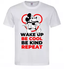 Чоловіча футболка Be cool be kind Білий фото