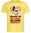 Чоловіча футболка Be cool be kind Лимонний фото
