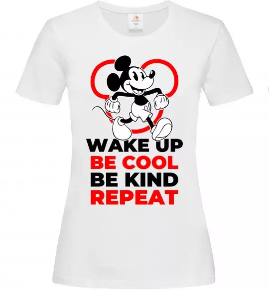 Жіноча футболка Be cool be kind Білий фото