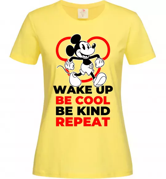Жіноча футболка Be cool be kind Лимонний фото