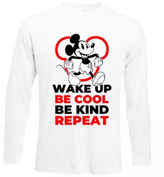 Лонгслів Be cool be kind Білий фото