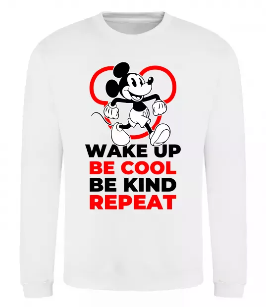 Світшот Be cool be kind Білий фото