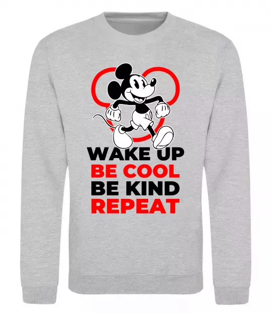 Світшот Be cool be kind Сірий меланж фото