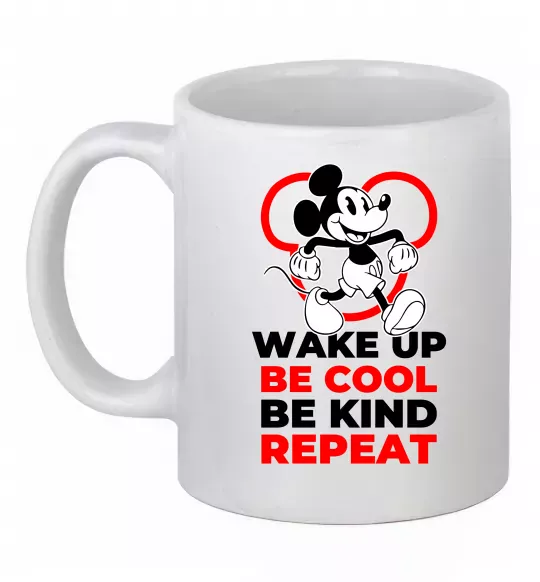 Чашка керамічна Be cool be kind Білий фото