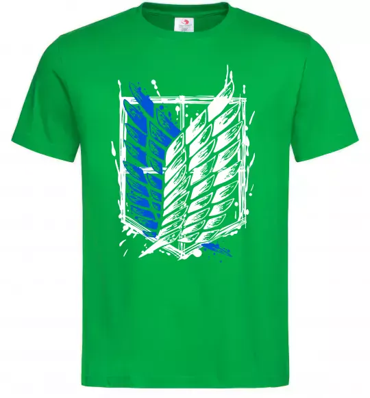 Мужская футболка Атака титанів розвідувальний корпус Зеленый фото