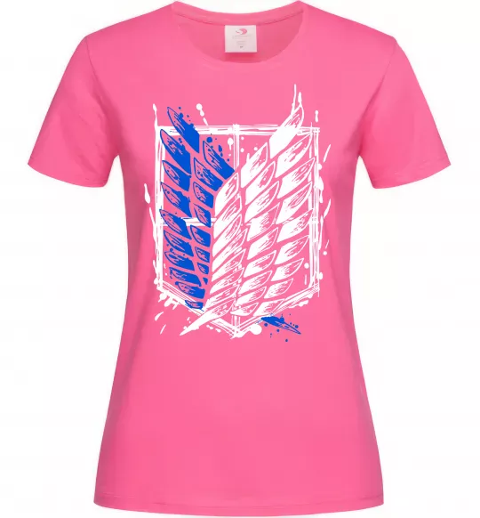 Женская футболка Атака титанів розвідувальний корпус Ярко-розовый фото