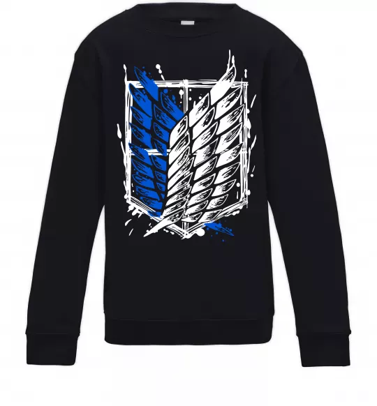 Детский Свитшот Атака титанів розвідувальний корпус Черный фото