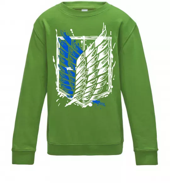 Детский Свитшот Атака титанів розвідувальний корпус Лаймовый фото