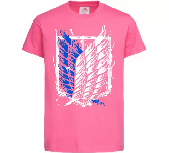 Дитяча футболка Атака титанів розвідувальний корпус Яскраво-рожевий фото