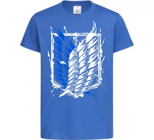 Дитяча футболка Атака титанів розвідувальний корпус Яскраво-синій фото