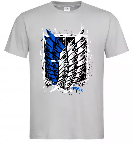 Мужская футболка Атака титанів розвідувальний корпус Серый фото