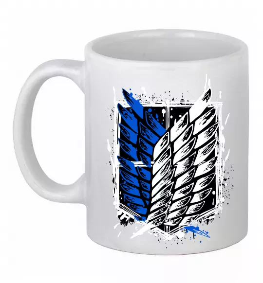 Чашка керамическая Атака титанів розвідувальний корпус Белый фото