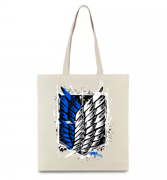 Еко-сумка Атака титанів розвідувальний корпус Бежевий фото