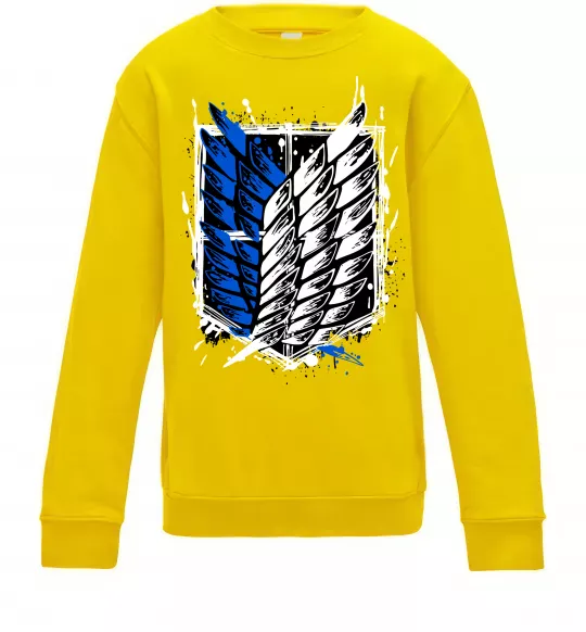 Детский Свитшот Атака титанів розвідувальний корпус Солнечно желтый фото