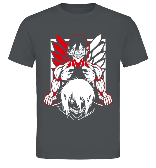 Мужская футболка Атака титанів Ерен Графит фото