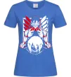 Женская футболка Атака титанів Ерен Ярко-синий фото