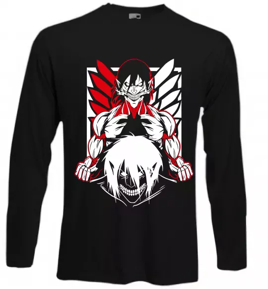 Лонгслив Атака титанів Ерен Черный фото