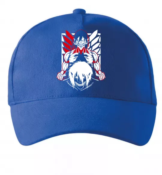 Кепка Атака титанів Ерен Ярко-синий фото
