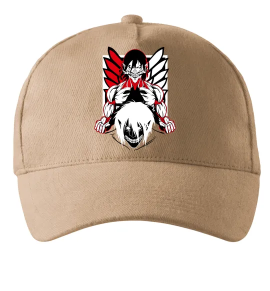 Кепка Атака титанів Ерен Песочный фото