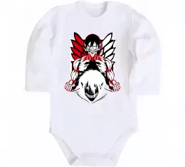 Дитячий бодік Атака титанів Ерен Білий фото