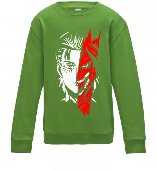 Дитячий світшот Ерен Єгер Лаймовий фото