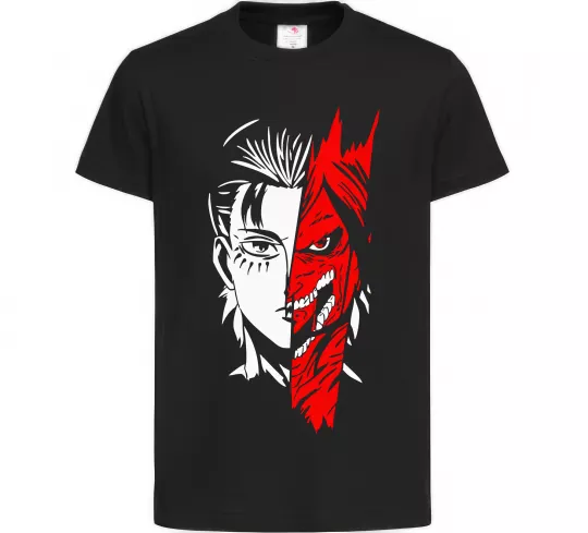 Детская футболка Ерен Єгер Черный фото