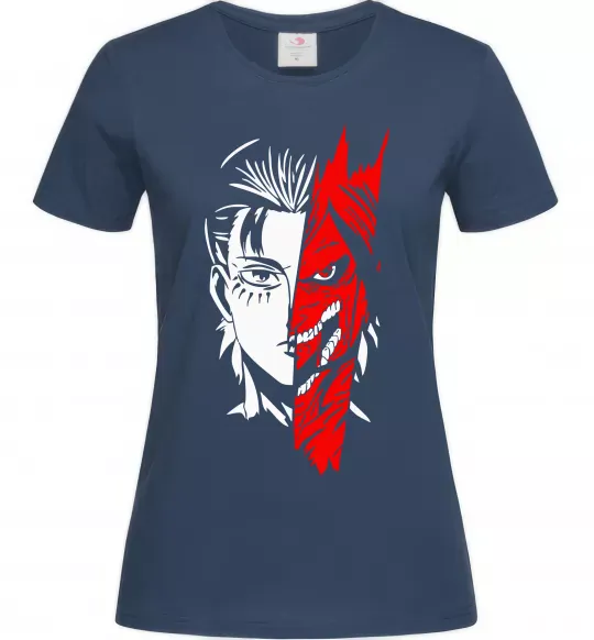 Женская футболка Ерен Єгер Темно-синий фото