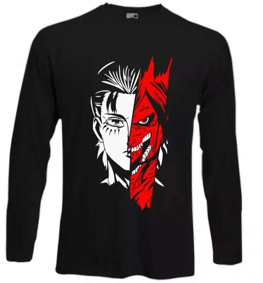 Лонгслів Ерен Єгер Чорний фото